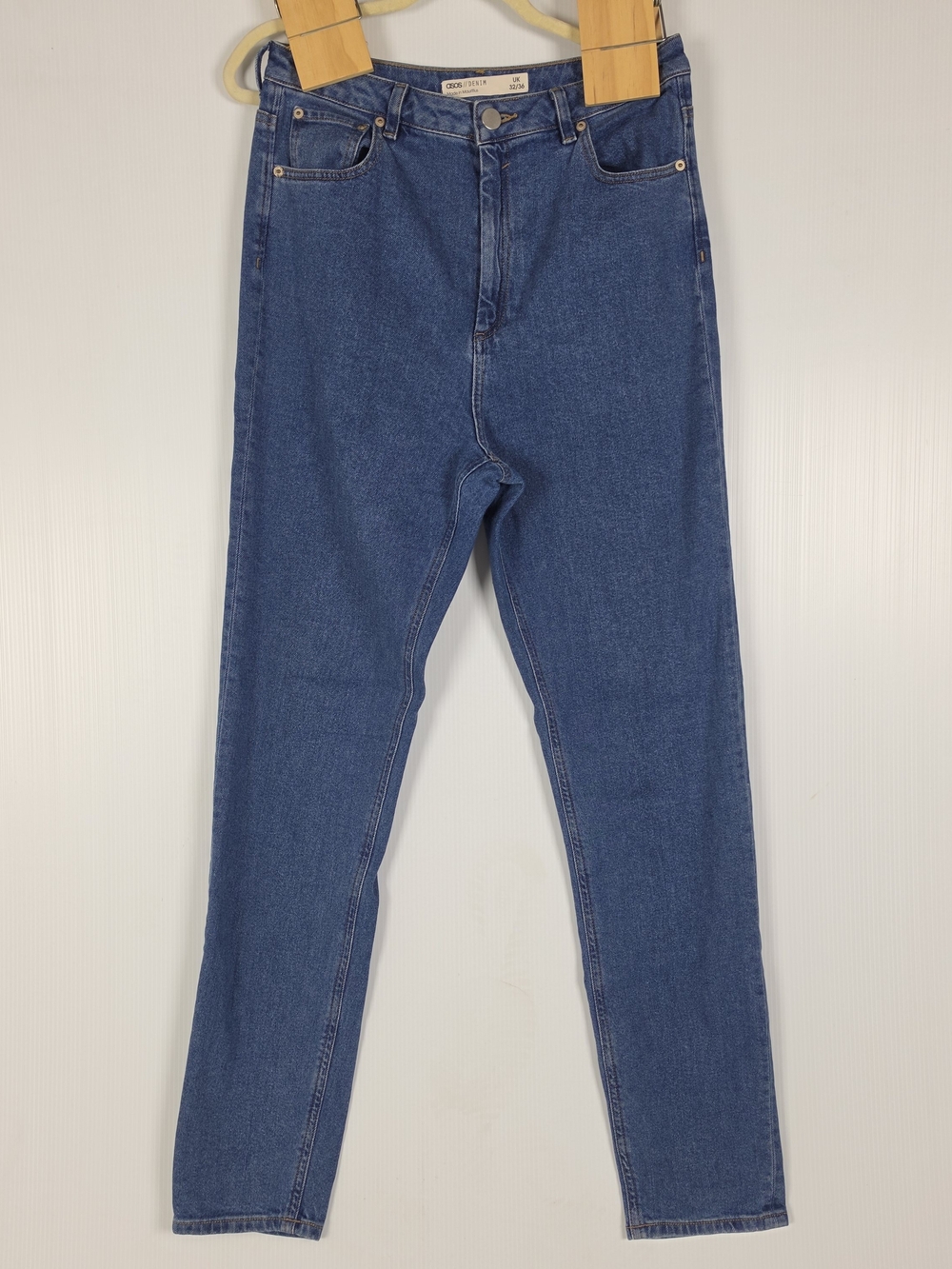 ASOS Slim Fit Jeans in Mid Blue Denim